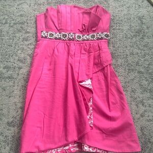 Hot pink strapless Lilly dress